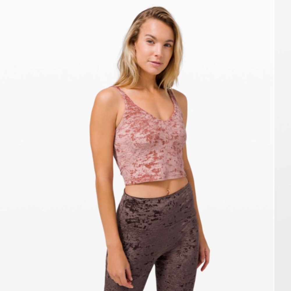 Lululemon Soft Cranberry Crushed Velvet Align tank *limited addition